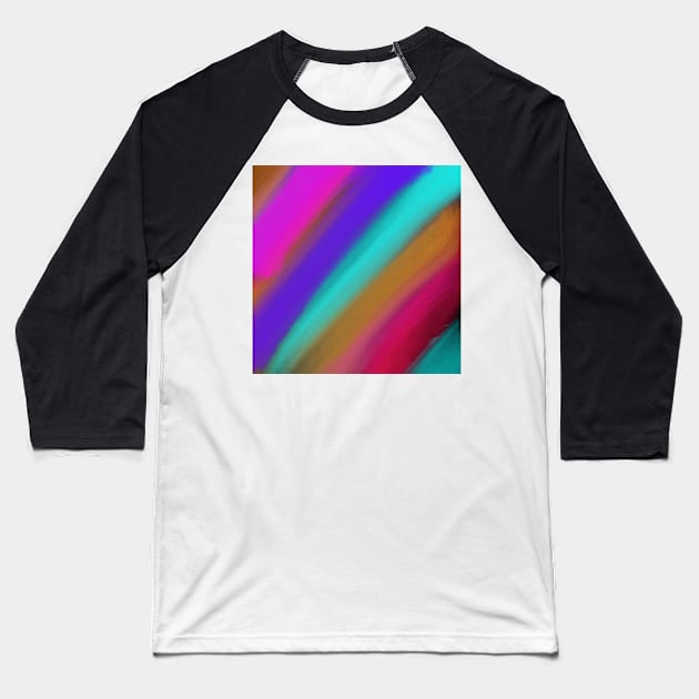 Watercolor stripes abstract Baseball T-Shirt by Grafititee